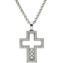 ショパール CHOPARD ハッピーダイヤモンド クロス ペンダント 79/4055 ホワイトゴールド K18WG ダイヤモンド ネックレス ムービングダイヤ 750ＷG 18K 3P