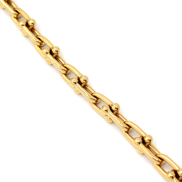 ティファニー Tiffany & Co ハードウェア スモール リンク イエローゴールド K18YG ブレスレット ラージ T&Co. Au750 18K 18金