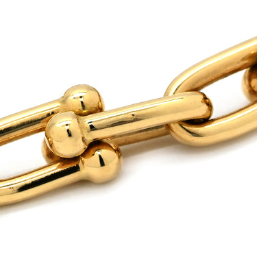 ティファニー Tiffany & Co ハードウェア スモール リンク イエローゴールド K18YG ブレスレット ラージ T&Co. Au750 18K 18金