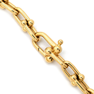 ティファニー Tiffany & Co ハードウェア スモール リンク イエローゴールド K18YG ブレスレット ラージ T&Co. Au750 18K 18金