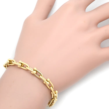 ティファニー Tiffany & Co ハードウェア スモール リンク イエローゴールド K18YG ブレスレット ラージ T&Co. Au750 18K 18金