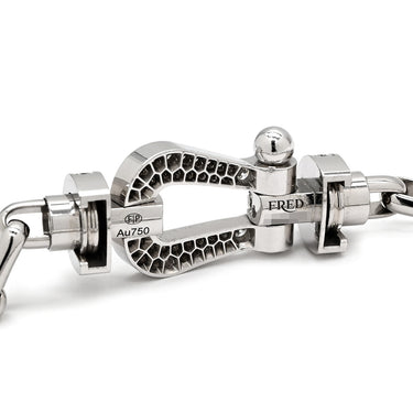 フレッド FRED フォース10 チェーンブレス ラージモデル ホワイトゴールド K18WG ダイヤモンド #17 ブレスレット ダイヤモンド Au750 18K