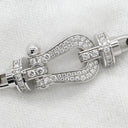 フレッド FRED フォース10 チェーンブレス ラージモデル ホワイトゴールド K18WG ダイヤモンド #17 ブレスレット ダイヤモンド Au750 18K