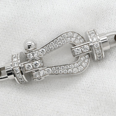 フレッド FRED フォース10 チェーンブレス ラージモデル ホワイトゴールド K18WG ダイヤモンド #17 ブレスレット ダイヤモンド Au750 18K