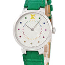 腕時計 ルイヴィトン Louis Vuitton タンブール スリム MM レインボー QA159Z クオーツ メンズ レディース モノグラム ギョウシェ カラフル