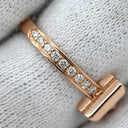 ティファニー Tiffany & Co T ワン ナロー ダイヤ 67795342 ローズゴールド K18PG ダイヤモンド リング 指輪 ピンクゴールド T&Co. Au750 18K RG PG 7号