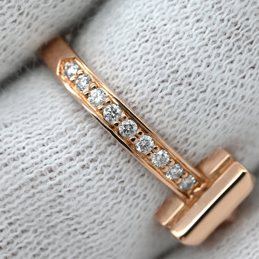 ティファニー Tiffany & Co T ワン ナロー ダイヤ 67795342 ローズゴールド K18PG ダイヤモンド リング 指輪 ピンクゴールド T&Co. Au750 18K RG PG 7号