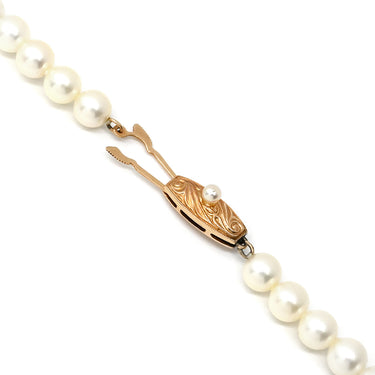 タサキ TASAKI あこやパール ロングネックレス パールホワイト×ピンクゴールド K14PG パール ネックレス TASAKI K14 PG 真珠 ラウンドシェイプ