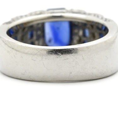 ノンブランド NON BRAND サファイア 1.76ct ダイヤモンド デザインリング ブルー×プラチナシルバー Pt900 サファイア ダイヤモンド リング 指輪 青 プラチナ900 ストライプ 10号