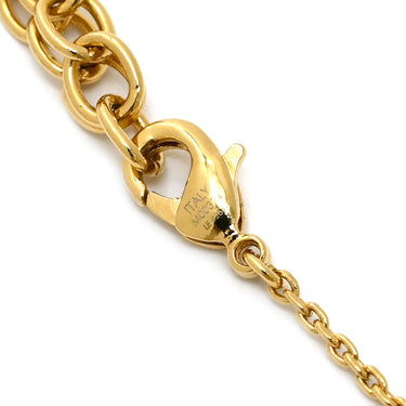 ルイヴィトン LOUIS VUITTON プティ ルイ M00374 ゴールド GP ストラス ブレスレット LVサークル モノグラムフラワー