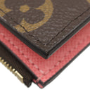 ルイヴィトン LOUIS VUITTON ポルトフォイユ リサ M25692 ウジェニーピンク モノグラムキャンバス 二つ折り財布 ゴールド金具 茶 ピンク コンパクト
