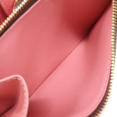 ルイヴィトン LOUIS VUITTON ポルトフォイユ リサ M25692 ウジェニーピンク モノグラムキャンバス 二つ折り財布 ゴールド金具 茶 ピンク コンパクト