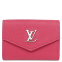 ルイヴィトン LOUIS VUITTON ポルトフォイユ ロック ミニ M67858 ホットピンク カーフ 三つ折り財布 シルバー金具 コンパクト