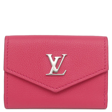 ルイヴィトン LOUIS VUITTON ポルトフォイユ ロック ミニ M67858 ホットピンク カーフ 三つ折り財布 シルバー金具 コンパクト