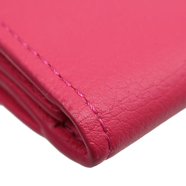 ルイヴィトン LOUIS VUITTON ポルトフォイユ ロック ミニ M67858 ホットピンク カーフ 三つ折り財布 シルバー金具 コンパクト