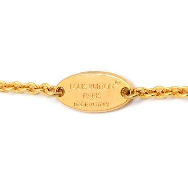 ルイヴィトン LOUIS VUITTON LVフローラグラム M0940A ホワイト×ゴールド GP フェイクパール ブレスレット LVイニシャル モノグラムフラワー