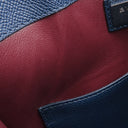 ブルガリ BVLGARI ブルガリ ブルガリ マン メッセンジャーバッグ 39389 ネイビー レザー ショルダーバッグ シルバー金具 紺 ボルドー