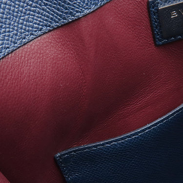 ブルガリ BVLGARI ブルガリ ブルガリ マン メッセンジャーバッグ 39389 ネイビー レザー ショルダーバッグ シルバー金具 紺 ボルドー