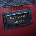 ブルガリ BVLGARI ブルガリ ブルガリ マン メッセンジャーバッグ 39389 ネイビー レザー ショルダーバッグ シルバー金具 紺 ボルドー