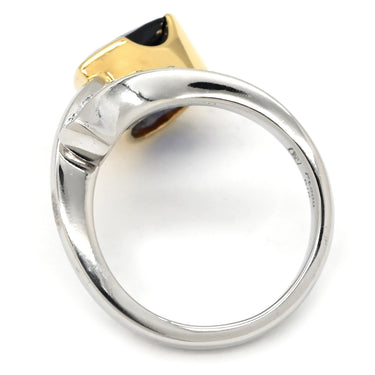 ノンブランド NON BRAND ブルーサファイア 4.22ct ダイヤ ブルー×イエローゴールド×プラチナシルバー Pt900 K18YG サファイア ダイヤモンド リング 指輪 青 Pt900 プラチナ 18K 750 YG デザインリング コンビ 15号