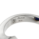 ノンブランド NON BRAND ブルーサファイア 4.22ct ダイヤ ブルー×イエローゴールド×プラチナシルバー Pt900 K18YG サファイア ダイヤモンド リング 指輪 青 Pt900 プラチナ 18K 750 YG デザインリング コンビ 15号