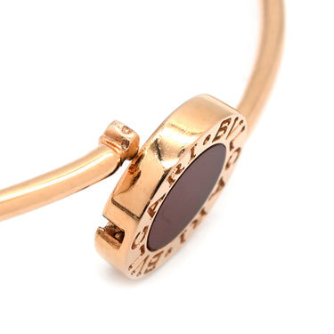 ブルガリ BVLGARI ブルガリ バングル カーネリアン レッド×ピンクゴールド K18PG カーネリアン M ブレスレット AU750 18K PG