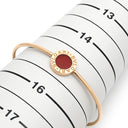ブルガリ BVLGARI ブルガリ バングル カーネリアン レッド×ピンクゴールド K18PG カーネリアン M ブレスレット AU750 18K PG