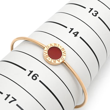 ブルガリ BVLGARI ブルガリ バングル カーネリアン レッド×ピンクゴールド K18PG カーネリアン M ブレスレット AU750 18K PG