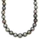 タサキ TASAKI 黒蝶パール 8.0-11.4mm ブラック×ホワイトゴールド ブラックパール（黒蝶真珠） K18WG ネックレス 真珠 18K 750 WG 一連 一重