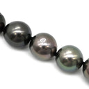 タサキ TASAKI 黒蝶パール 8.0-11.4mm ブラック×ホワイトゴールド ブラックパール（黒蝶真珠） K18WG ネックレス 真珠 18K 750 WG 一連 一重