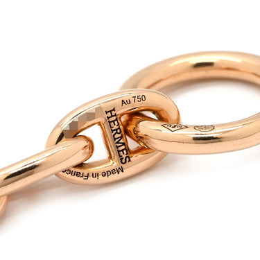 エルメス HERMES シェーヌダンクル TPM ローズゴールド K18PG ブレスレット ピンクゴールド 25コマ 18K 750 PG