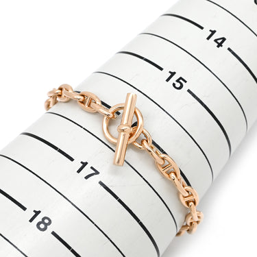 エルメス HERMES シェーヌダンクル TPM ローズゴールド K18PG ブレスレット ピンクゴールド 25コマ 18K 750 PG