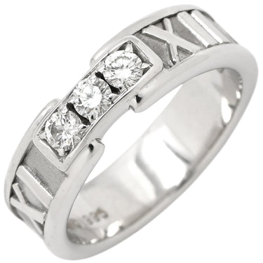 ティファニー Tiffany & Co アトラス 3Pダイヤ ホワイトゴールド K18WG ダイヤモンド リング 指輪 T&Co. 750 7.5号