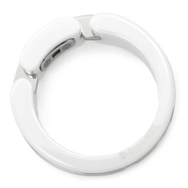 シャネル CHANEL ウルトラリング J12 ホワイト×ホワイトゴールド K18WG ダイヤモンド セラミック T53(JP13) リング 指輪 18K AU750 白セラミック ダイヤモンド 12号