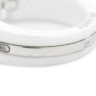 シャネル CHANEL ウルトラリング J12 ホワイト×ホワイトゴールド K18WG ダイヤモンド セラミック T53(JP13) リング 指輪 18K AU750 白セラミック ダイヤモンド 12号