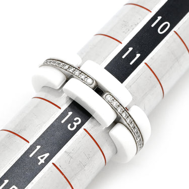 シャネル CHANEL ウルトラリング J12 ホワイト×ホワイトゴールド K18WG ダイヤモンド セラミック T53(JP13) リング 指輪 18K AU750 白セラミック ダイヤモンド 12号