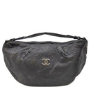 シャネル CHANEL ワイルドステッチ ワンショルダー ブラック キャビアスキン ショルダーバッグ ヴィンテージ金具 黒 青 ココマーク