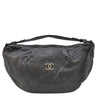 シャネル CHANEL ワイルドステッチ ワンショルダー ブラック キャビアスキン ショルダーバッグ ヴィンテージ金具 黒 青 ココマーク