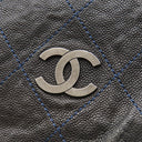 シャネル CHANEL ワイルドステッチ ワンショルダー ブラック キャビアスキン ショルダーバッグ ヴィンテージ金具 黒 青 ココマーク