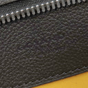 ゴヤール GOYARD ヒロンデル ブラック レザー ゴヤールディンキャンバス ショルダーバッグ シルバー金具 黒 ヘリンボーン柄