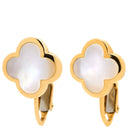 ヴァンクリーフアーペル Van Cleef & Arpels ピュア アルハンブラ VCARA38800 パールホワイト×イエローゴールド K18YG マザーオブパール ピアス 白 750YG 18K シェル