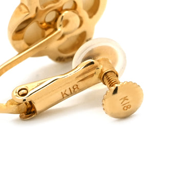 ヴァンクリーフアーペル Van Cleef & Arpels ピュア アルハンブラ VCARA38800 パールホワイト×イエローゴールド K18YG マザーオブパール ピアス 白 750YG 18K シェル