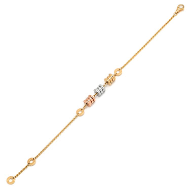 ブルガリ BVLGARI ビーゼロワン スリーエレメント イエローゴールド×ピンクゴールド×ホワイトゴールド K18YG K18PG K18WG ブレスレット 18K 750 WG YG PG 3ゴールド
