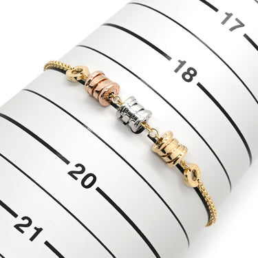 ブルガリ BVLGARI ビーゼロワン スリーエレメント イエローゴールド×ピンクゴールド×ホワイトゴールド K18YG K18PG K18WG ブレスレット 18K 750 WG YG PG 3ゴールド