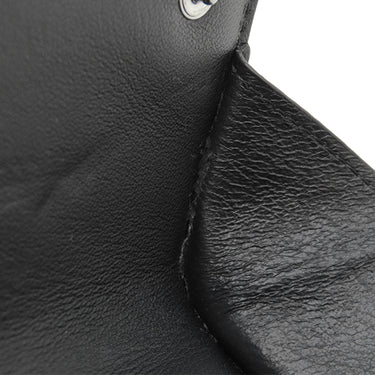 サンローラン SAINT LAURENT YSL ロゴ コンパクト ウォレット 685656 ブラック レザー 三つ折り財布 シルバー金具 黒 3つ折り ミニ財布
