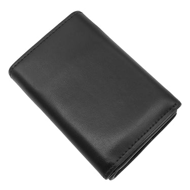 サンローラン SAINT LAURENT YSL ロゴ コンパクト ウォレット 685656 ブラック レザー 三つ折り財布 シルバー金具 黒 3つ折り ミニ財布