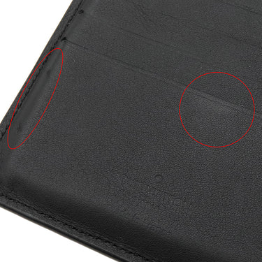 ルイヴィトン LOUIS VUITTON ポルトフォイユ マルコ M25944 ノワール レザー LVアエログラム 二つ折り財布 シルバー金具 黒 2つ折り