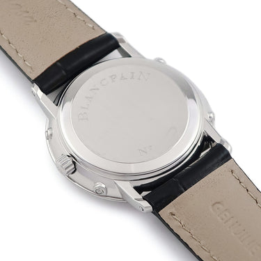 腕時計 ブランパン BLANCPAIN ヴィルレ ムーンフェイズ トリプルカレンダー 6595-1127-58 自動巻き メンズ OH済 ホワイト 白