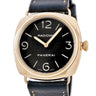 腕時計 パネライ PANERAI ラジオミール ベース PAM00231 K番 手巻き メンズ OH済 K番 K18PG無垢 ブラック アラビア バー シースルーバック