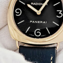 腕時計 パネライ PANERAI ラジオミール ベース PAM00231 K番 手巻き メンズ OH済 K番 K18PG無垢 ブラック アラビア バー シースルーバック